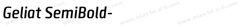 Geliat SemiBold字体转换